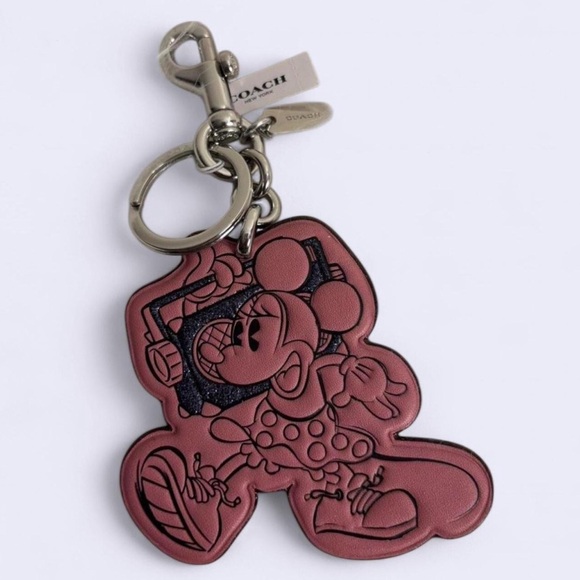 Coach + Minnie Mouse Pink Boombox  Keychain / Bag Charm - Picture 1 of 5